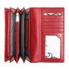 Riccardo Ferducci piros női bőr pénztárca, brifkó 17 x 9,7 cm