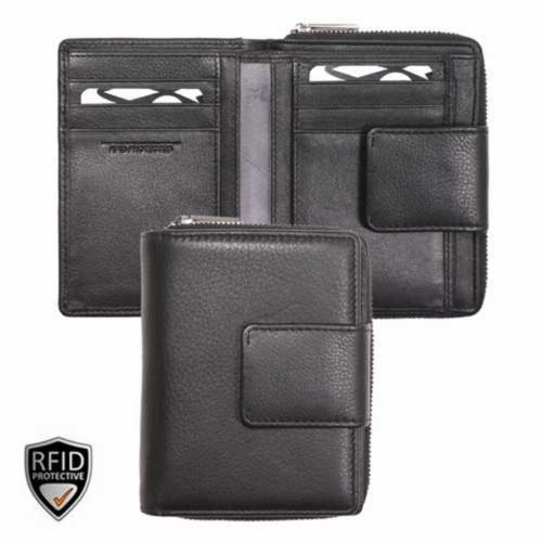 Riccardo Ferducci fekete női bőr pénztárca 12,3 x 9,5 cm