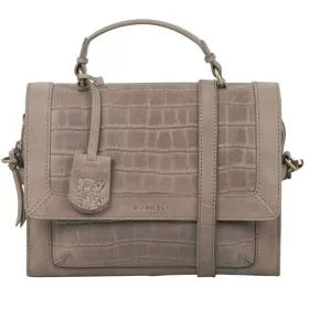   Burkely Croco Cassy, drapp női bőr válltáska, kézitáska