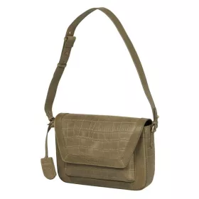   Burkely Croco Cassy, khaki női bőr válltáska, kézitáska