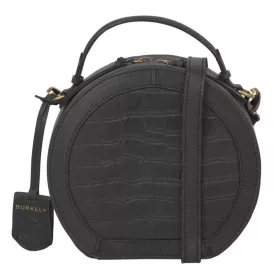  Burkely Croco Cassy fekete női bőr válltáska, kézitáska