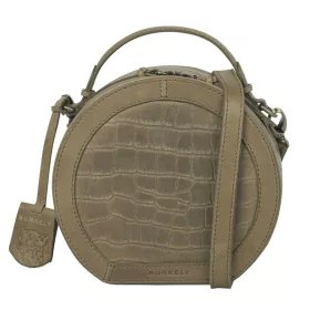 Burkely Croco Cassy khaki női bőr válltáska, kézitáska