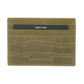 Burkely zöld bőr kártyatartó RFID védelemmel