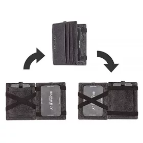 Burkely zöld bőr kártyatartó RFID védelemmel