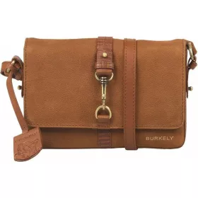   Burkely Soul Sam konyak színű női bőr válltáska, crossover