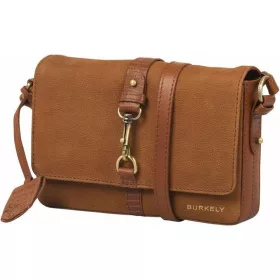  Burkely Soul Sam konyak színű női bőr válltáska, crossover