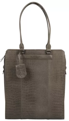 Burkely Casual Carly szürke válltáska, shopper laptoptartóval 14''