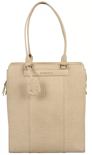 Burkely Casual Carly bézs válltáska, shopper laptoptartóval 14''