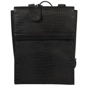   Burkely Casual Carly fekete bőr hátizsák, laptop tartóval 14"