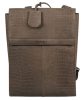 Burkely Casual Carly khaki színű bőr hátizsák, laptop tartóval 14"