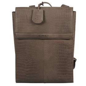   Burkely Casual Carly khaki színű bőr hátizsák, laptop tartóval 14"