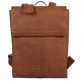   Burkely Casual Carly konyakbarna bőr hátizsák, laptop tartóval 14"