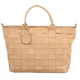   Burkely EVEN ELIN bézs színű női bőr válltáska, laptoptáska 14"