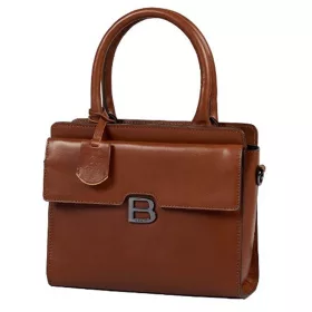   Burkely konyak női bőr kézitáska, tablettartóval 25 x 17 x 6 cm