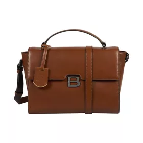   BURKELY MODEST MEGHAN barna női bőr válltáska, kézitáska 26 x 18 x 7 cm