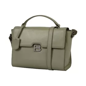   BURKELY MODEST MEGHAN zöld női bőr válltáska, kézitáska 26 x 18 x 7 cm