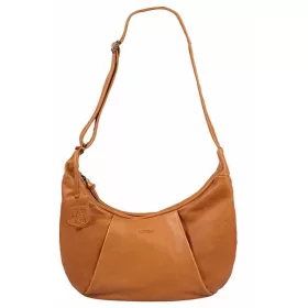   Burkely Just Jolie nagyméretű konyakbarna női bőr válltáska 45 x 28 cm