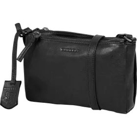   Burkely Just Jolie fekete női bőr válltáska, crossover 21x15 cm