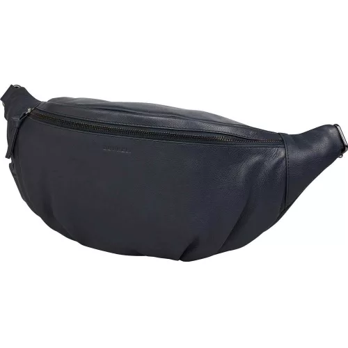 Burkely Just Jolie sötétkék női bőr övtáska, crossbody táska 33 x 18 cm