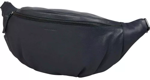 Burkely Just Jolie sötétkék női bőr övtáska, crossbody táska 33 x 18 cm