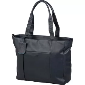   Burkely Just Jolie sötétkék női bőr válltáska,  laptoptartóval 45 x 30 cm