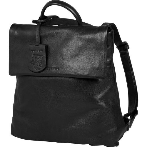 Burkely Just Jolie fekete női bőr hátizsák,  oldaltáska, laptoptáska 33 x 31 cm