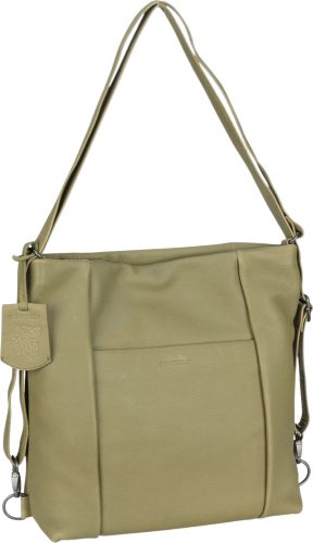 Burkely Just Jolie khaki női bőr kombinálható válltáska, hátizsák 15" laptoptartóval