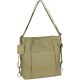Burkely Just Jolie khaki női bőr kombinálható válltáska, hátizsák 15" laptoptartóval