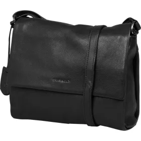   Burkely Just Jolie fekete fedeles női bőr válltáska 24 x 19 cm