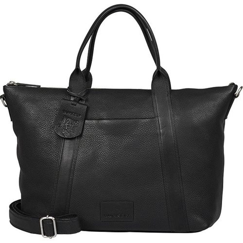 Burkely Soft Skylar fekete színű női bőr válltáska, laptoptáska 15,6"