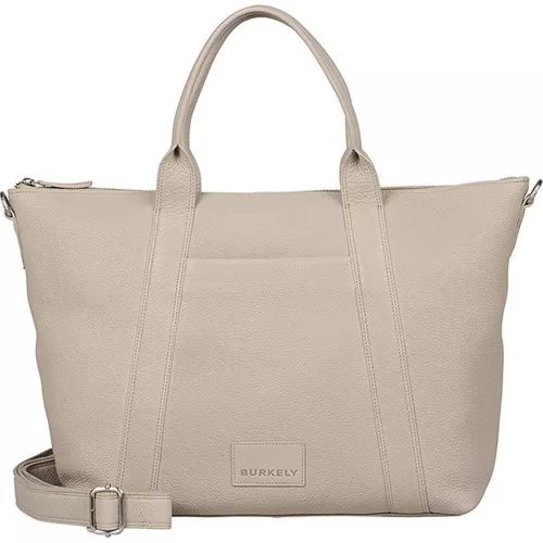 Burkely Soft Skylar bézs női bőr válltáska, laptoptáska 15,6"