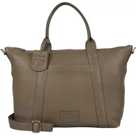   Burkely Soft Skylar taupe, női bőr válltáska, laptoptáska 15,6"