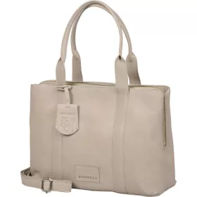   Burkely Soft Skylar törtfehér női bőr válltáska, laptoptáska 13,3"