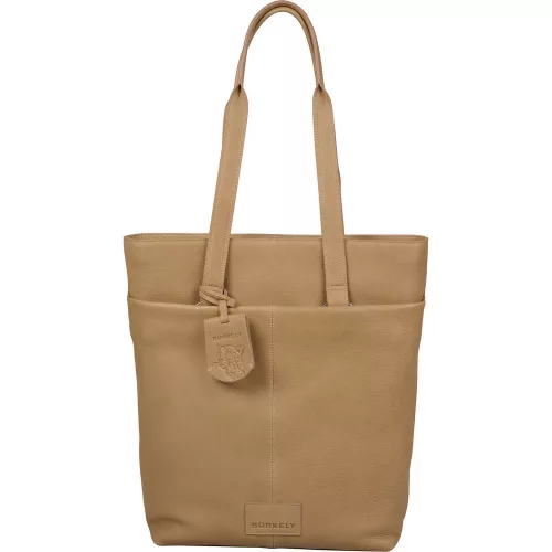 Burkely Soft Skylar barna színű női bőr shopper, hátizsák 14"