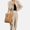 Burkely Soft Skylar barna színű női bőr shopper, hátizsák 14"