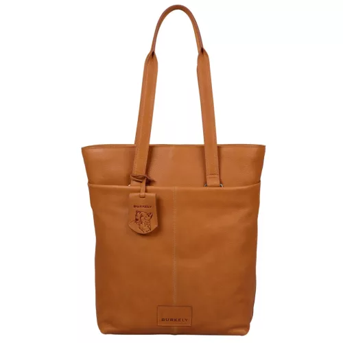 Burkely SOFT SKYLAR női bőr konyak színű hátizsák, shopper, laptoptáska 14"