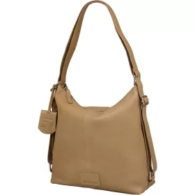   Burkely Soft Skylar barna színű női bőr válltáska, hátizsák