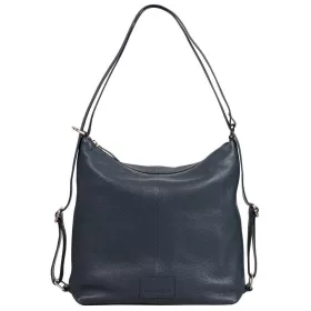   Burkely Soft Skylar sötétkék női bőr válltáska, hátizsák 31 × 31 cm