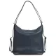 Burkely Soft Skylar sötétkék női bőr válltáska, hátizsák 31 × 31 cm