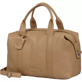   Burkely Soft Skylar drapp bőr női kézitáska, válltáska 34 x 19 cm