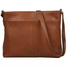  Burkely Soft Skylar gesztenyebarna női bőr oldaltáska, crossbody 31 x 26 x 10,5 cm
