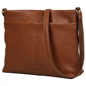   Burkely Soft Skylar gesztenyebarna női bőr oldaltáska, crossbody 31 x 26 x 10,5 cm
