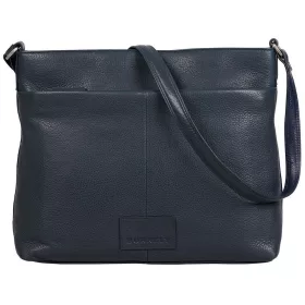   Burkely Soft Skylar sötétkék színű női bőr oldaltáska, crossbody 31 x 26 x 10,5 cm
