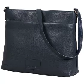   Burkely Soft Skylar sötétkék színű női bőr oldaltáska, crossbody 31 x 26 x 10,5 cm
