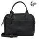 Burkely Soft Skylar fekete női bőr kézitáska, vállpánttal 24 x 21 x 10 cm