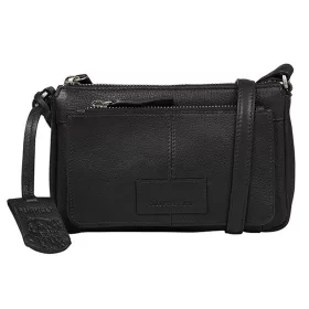 Burkely Soft Skylar női fekete bőr oldaltáska