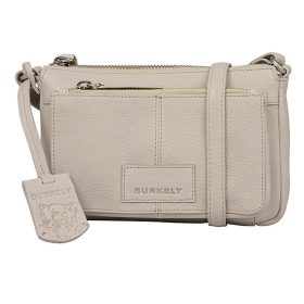   Burkely Soft Skylar Minibag bézs-szürke női bőr kézitáska, vállpánttal 20 × 6 × 13 cm
