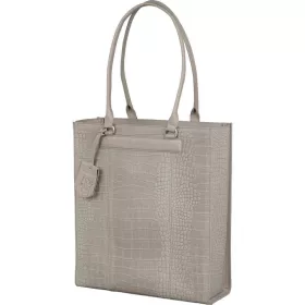   Burkely Casual Cayla világosszürke női bőr laptoptartós válltáska, shopper 14"