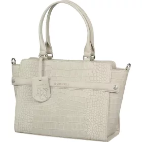   Burkely Casual Cayla törtfehér női bőr kézitáska 38 x 23 cm