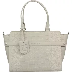   Burkely Casual Cayla törtfehér női bőr kézitáska 38 x 23 cm